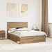 Cadru de pat Stejar artizanal 140 x 190 cm Lemn de pin masiv - WALTI WALTI