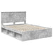 Cadru de pat Gri Concret 135 x 190 cm Lemn de pin masiv - WALTI WALTI