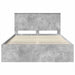 Cadru de pat Gri Concret 135 x 190 cm Lemn de pin masiv - WALTI WALTI
