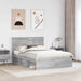 Cadru de pat Gri Sonoma 135 x 190 cm Lemn de pin masiv - WALTI WALTI