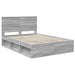 Cadru de pat Gri Sonoma 135 x 190 cm Lemn de pin masiv - WALTI WALTI