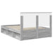 Cadru de pat Gri Sonoma 135 x 190 cm Lemn de pin masiv - WALTI WALTI