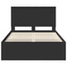 Cadru de pat cu headboard Negru 120 x 200 cm Lemn de pin masiv - WALTI WALTI