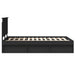 Cadru de pat cu headboard Negru 120 x 200 cm Lemn de pin masiv - WALTI WALTI
