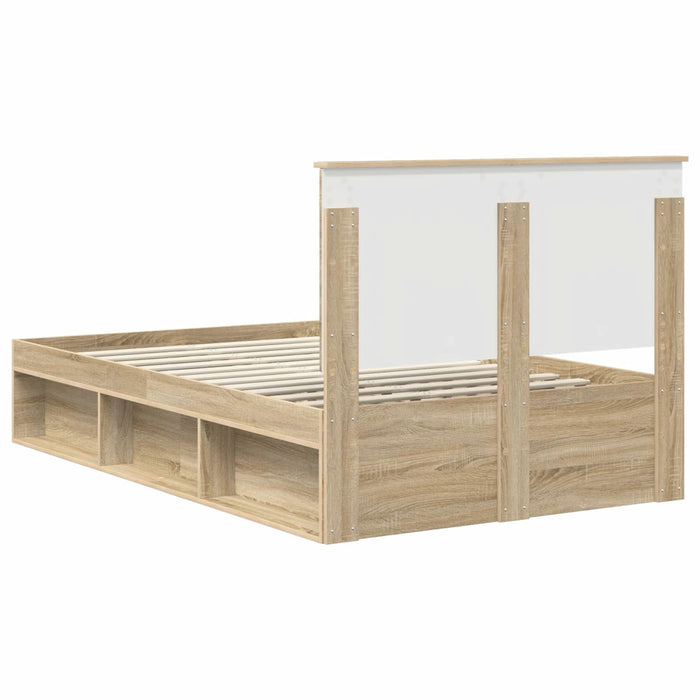 Cadru de pat cu headboard Sonoma 120 x 200 cm Lemn de pin masiv - WALTI WALTI