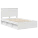 Cadru de pat cu headboard Alb 120 x 190 cm Lemn de pin masiv - WALTI WALTI