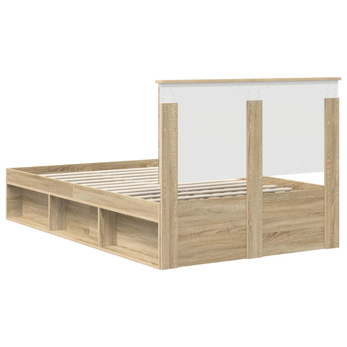Cadru de pat cu headboard Sonoma 120 x 190 cm Lemn de pin masiv - WALTI WALTI
