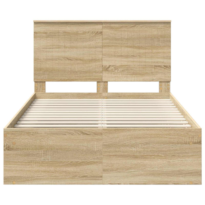 Cadru de pat cu headboard Sonoma 120 x 190 cm Lemn de pin masiv - WALTI WALTI