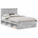 Cadru de pat cu headboard Beton 120 x 190 cm Lemn de pin masiv - WALTI WALTI