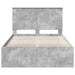 Cadru de pat cu headboard Beton 120 x 190 cm Lemn de pin masiv - WALTI WALTI
