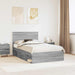 Cadru de pat Gri Sonoma 120 x 190 cm Lemn de pin masiv - WALTI WALTI