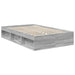 Cadru de pat Gri Sonoma 120 x 190 cm Lemn de pin masiv - WALTI WALTI