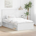 Cadru de pat cu headboard Alb 100 x 200 cm Lemn de pin masiv - WALTI WALTI