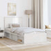 Cadru de pat cu headboard Alb 100 x 200 cm Lemn de pin masiv - WALTI WALTI