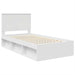 Cadru de pat cu headboard Alb 100 x 200 cm Lemn de pin masiv - WALTI WALTI