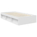 Cadru de pat cu headboard Alb 100 x 200 cm Lemn de pin masiv - WALTI WALTI