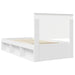 Cadru de pat cu headboard Alb 100 x 200 cm Lemn de pin masiv - WALTI WALTI