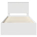Cadru de pat cu headboard Alb 100 x 200 cm Lemn de pin masiv - WALTI WALTI