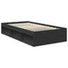 Cadru de pat cu headboard Negru 100 x 200 cm Lemn de pin masiv - WALTI WALTI