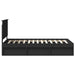 Cadru de pat cu headboard Negru 100 x 200 cm Lemn de pin masiv - WALTI WALTI