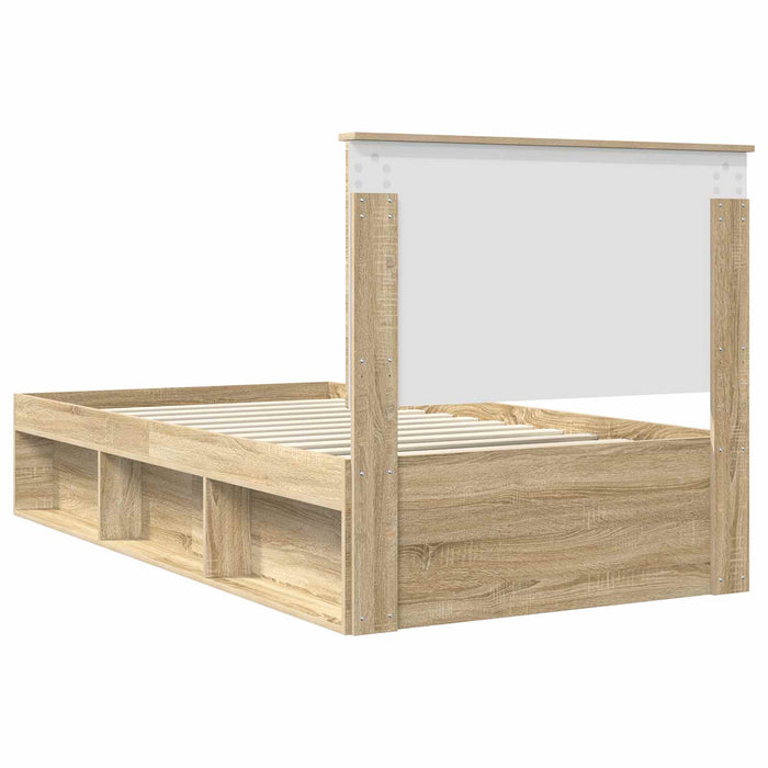 Cadru de pat cu headboard Sonoma 100 x 200 cm Lemn de pin masiv - WALTI WALTI