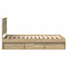 Cadru de pat cu headboard Sonoma 100 x 200 cm Lemn de pin masiv - WALTI WALTI