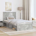 Cadru de pat Gri Concret 100 x 200 cm Lemn de pin masiv - WALTI WALTI