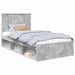 Cadru de pat Gri Concret 100 x 200 cm Lemn de pin masiv - WALTI WALTI