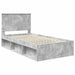 Cadru de pat Gri Concret 100 x 200 cm Lemn de pin masiv - WALTI WALTI