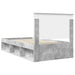 Cadru de pat Gri Concret 100 x 200 cm Lemn de pin masiv - WALTI WALTI