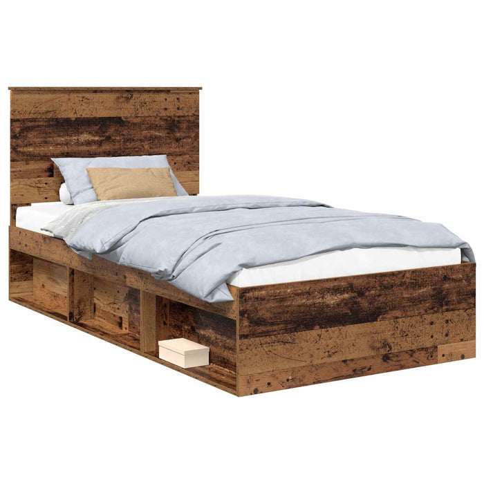 Cadru de pat Lemn vechi 100 x 200 cm Lemn de pin masiv - WALTI WALTI