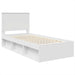 Cadru de pat cu headboard Alb 90 x 200 cm Lemn de pin masiv - WALTI WALTI