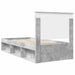 Cadru de pat cu headboard Beton 90 x 200 cm Lemn de pin masiv - WALTI WALTI