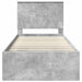 Cadru de pat cu headboard Beton 90 x 200 cm Lemn de pin masiv - WALTI WALTI