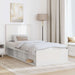 Cadru de pat cu headboard Alb 90 x 190 cm Lemn de pin masiv - WALTI WALTI