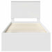 Cadru de pat cu headboard Alb 90 x 190 cm Lemn de pin masiv - WALTI WALTI