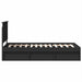 Cadru de pat cu headboard Negru 90 x 190 cm Lemn de pin masiv - WALTI WALTI