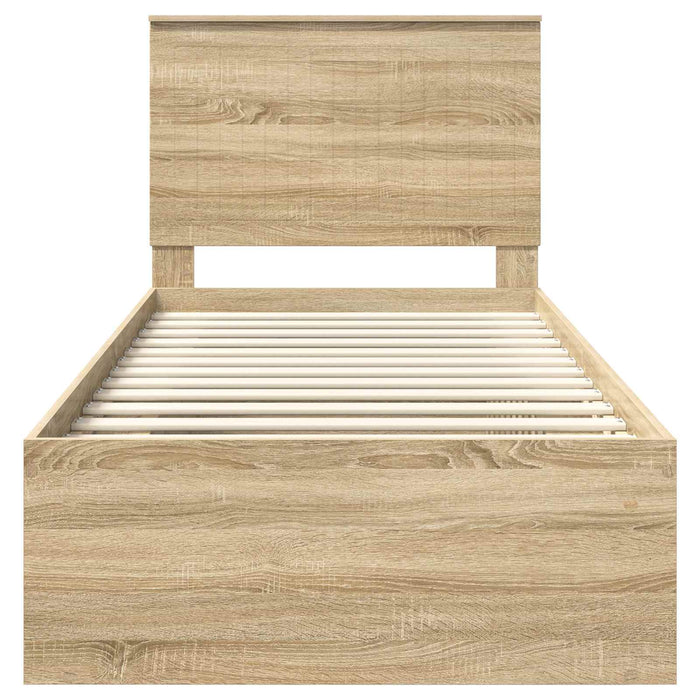 Cadru de pat cu headboard Sonoma 90 x 190 cm Lemn de pin masiv - WALTI WALTI