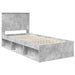 Cadru de pat Gri Concret 90 x 190 cm Lemn de pin masiv - WALTI WALTI