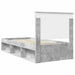Cadru de pat Gri Concret 90 x 190 cm Lemn de pin masiv - WALTI WALTI