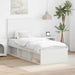 Cadru de pat cu headboard Alb 75 x 190 cm Lemn de pin masiv - WALTI WALTI