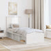 Cadru de pat cu headboard Alb 75 x 190 cm Lemn de pin masiv - WALTI WALTI