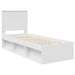 Cadru de pat cu headboard Alb 75 x 190 cm Lemn de pin masiv - WALTI WALTI