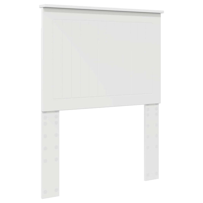 Cadru de pat cu headboard Alb 75 x 190 cm Lemn de pin masiv - WALTI WALTI