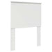 Cadru de pat cu headboard Alb 75 x 190 cm Lemn de pin masiv - WALTI WALTI