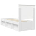 Cadru de pat cu headboard Alb 75 x 190 cm Lemn de pin masiv - WALTI WALTI