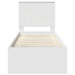 Cadru de pat cu headboard Alb 75 x 190 cm Lemn de pin masiv - WALTI WALTI