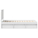 Cadru de pat cu headboard Alb 75 x 190 cm Lemn de pin masiv - WALTI WALTI