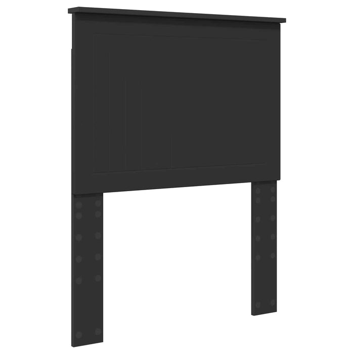 Cadru de pat cu headboard Negru 75 x 190 cm Lemn de pin masiv - WALTI WALTI