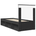 Cadru de pat cu headboard Negru 75 x 190 cm Lemn de pin masiv - WALTI WALTI